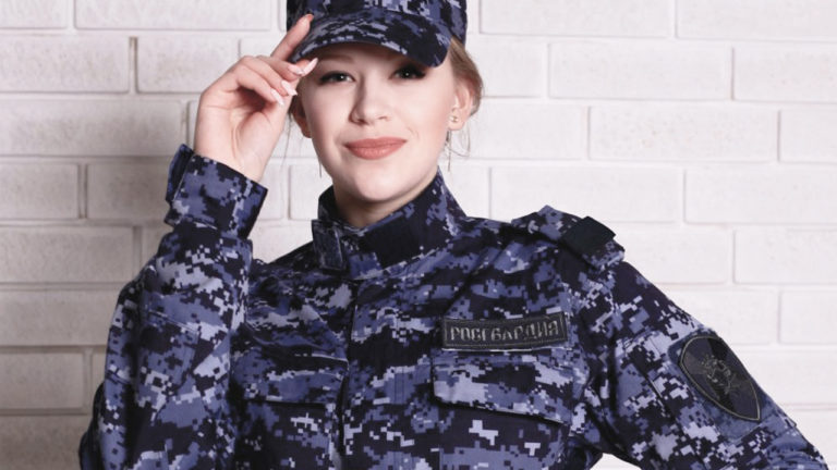 Костюм полевой Росгвардии нового образца с длинным рукавом синяя точка ...