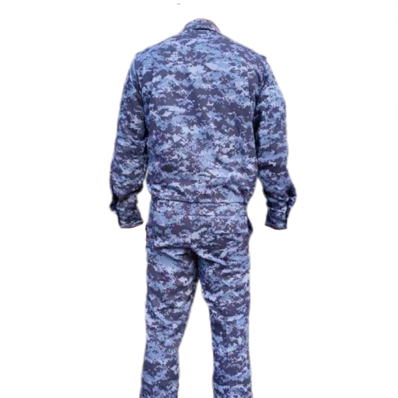 Костюм Росгвардии офисный с длинным рукавом синяя точка - Peach effect