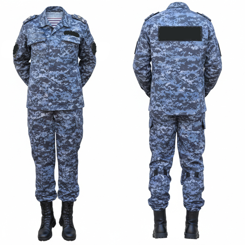 Костюм полевой Росгвардии с длинным рукавом синяя точка - Вискоза