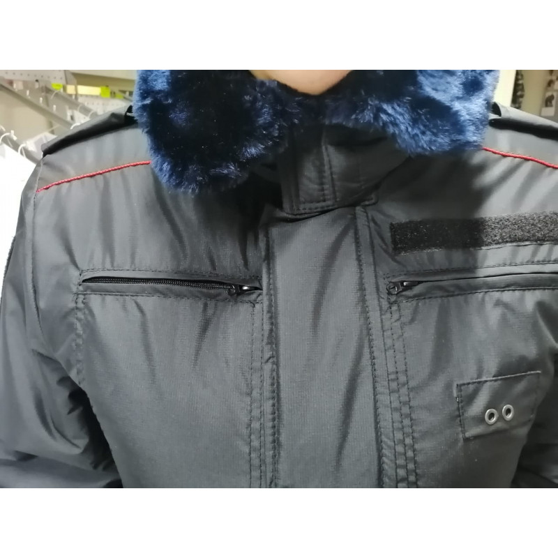 Куртка Полиция зимняя удлинённая ( ткань рип-стоп на мембране, подкладка фольга, холофайбер)