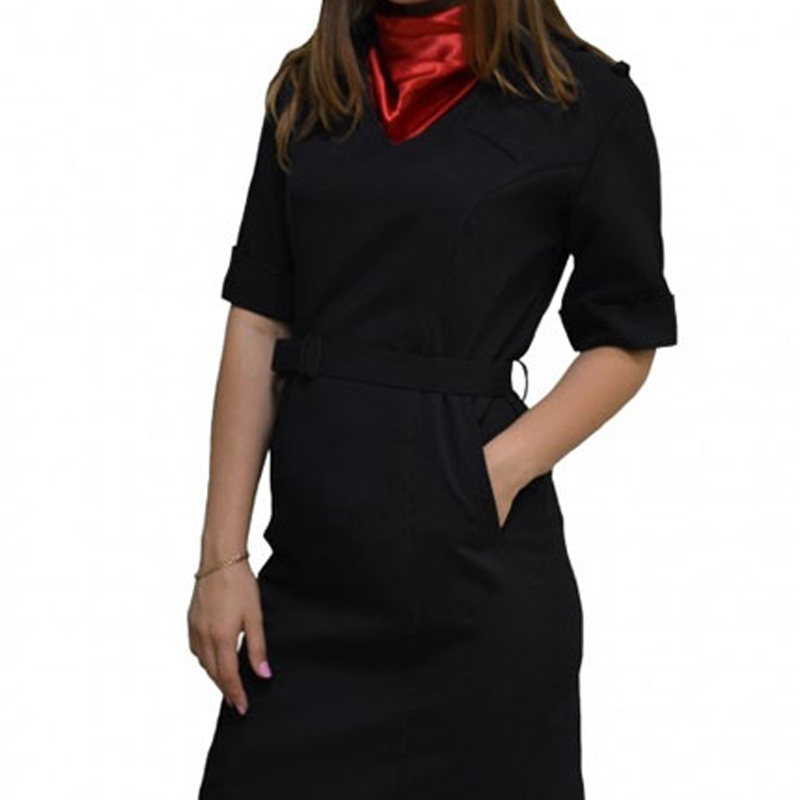 Платье Полиция с коротким рукавом - Габардин