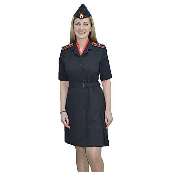 Платье Полиция модельное МОДНИЦА с коротким рукавом
