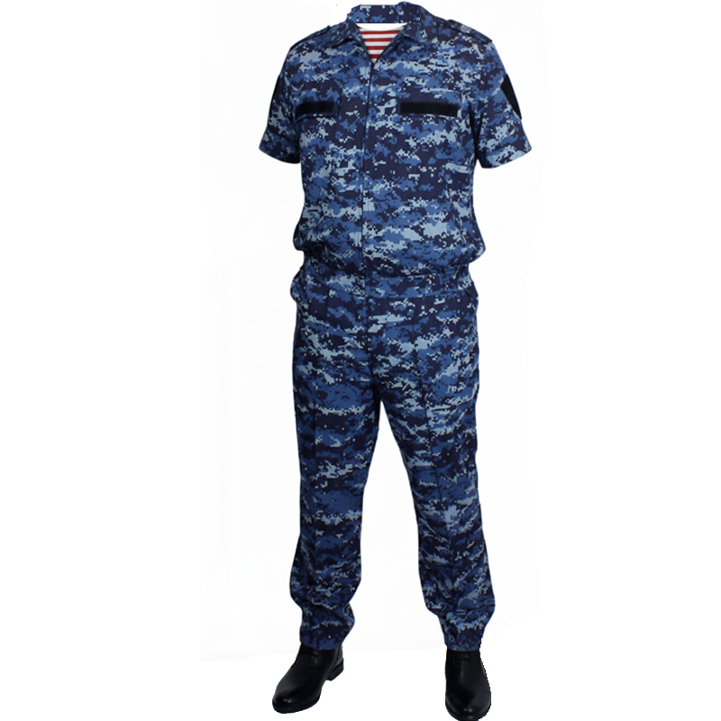 Костюм Росгвардии офисный с коротким рукавом синяя точка - Вискоза