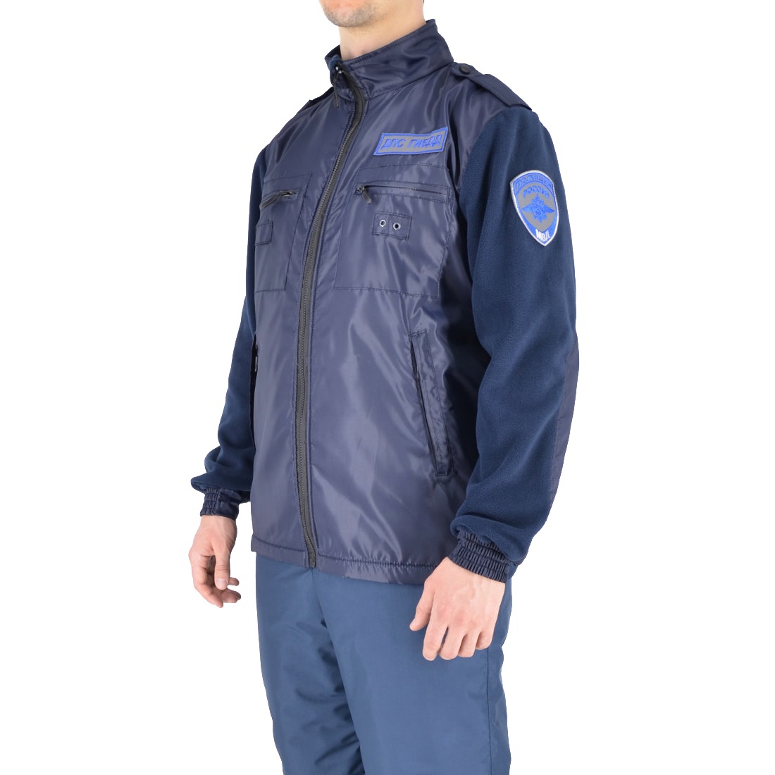 Куртка ДПС флисовая с шевронами нового образца (приказ №777) - ФЛИС