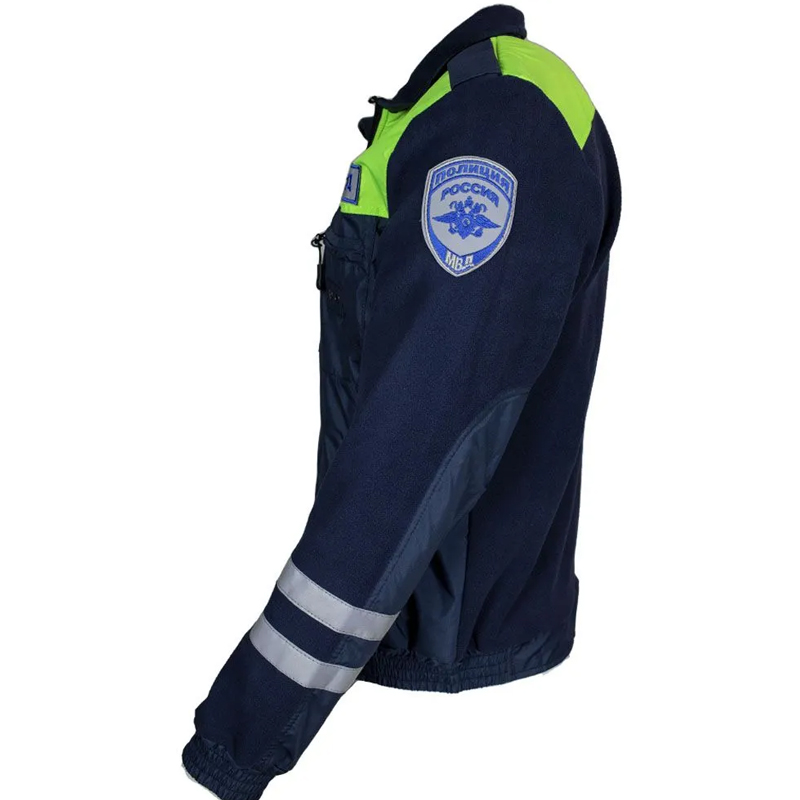 Куртка ДПС флисовая с лимонными вставками на резинке нового образца (приказ №777) - флис