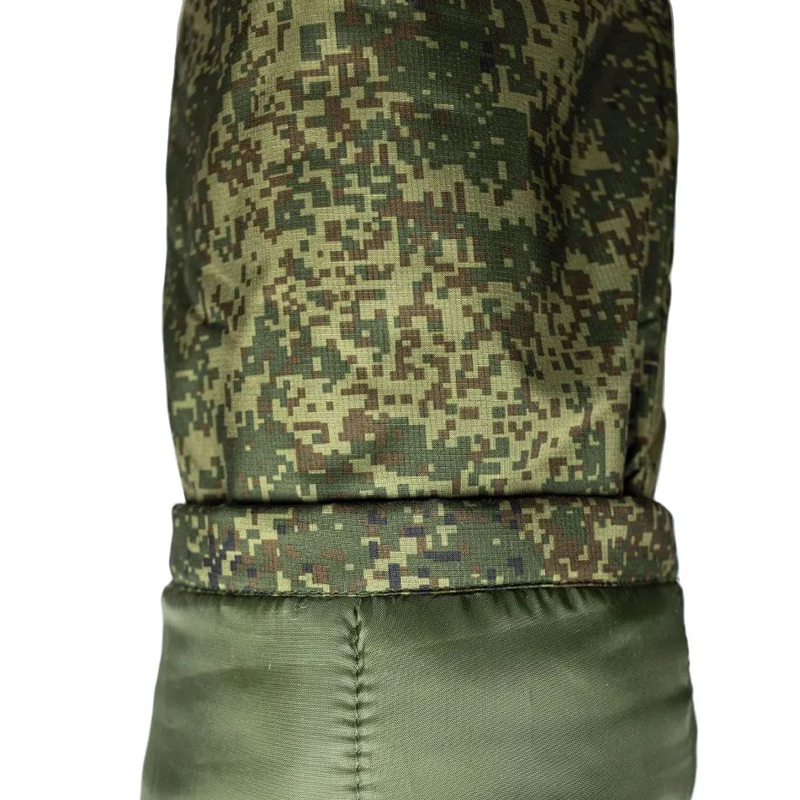 Полукомбинезон зимний зеленый пиксель - Рип-стоп