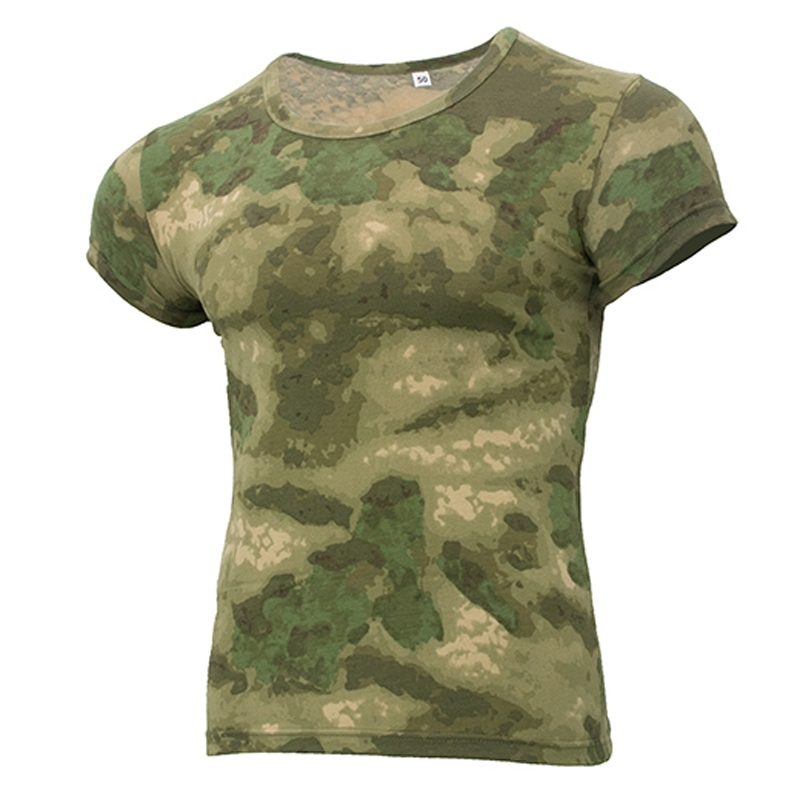 Футболка женская зеленый мох стрейч - ХБ