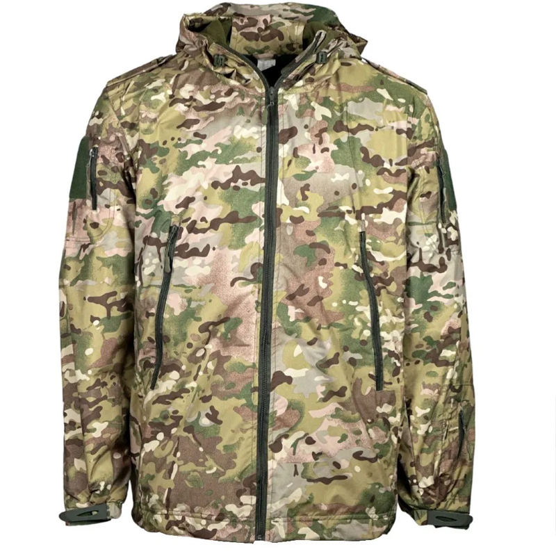 Куртка тактическая демисезонная удлиненная мультикам — Рип-стоп Куртка тактическая демисезонная удлиненная мультикам - Рип-стоп