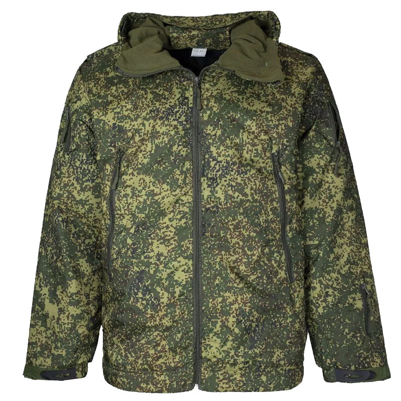 Куртка тактическая демисезонная удлиненная зеленый пиксель - Рип-стоп