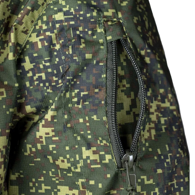 Куртка тактическая демисезонная удлиненная зеленый пиксель - Рип-стоп